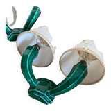 Pair of ceramic wall lights