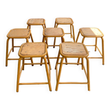 Set of 7 low stools