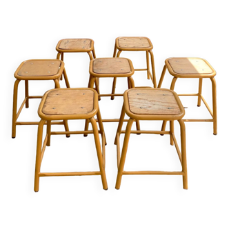 Set of 7 low stools
