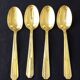 4 table spoons in silver metal from the brand frionnet françois art deco style