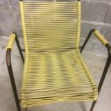 Yellow scoubidou chair