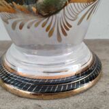 Pair of peacock vases by Hubert Bequet - Pearly ceramic - Belgium - 60s