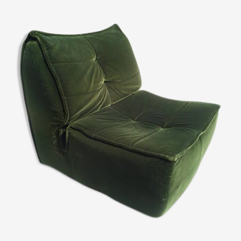 Chair bed in velvet vintage