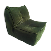 Chair bed in velvet vintage