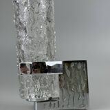 1960s/70s Wall Lamp in Glass & Chrome, Brutalist German Design