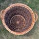 Large antique hand-woven wicker basket