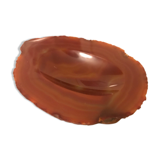 Vide poche en pierre d'agate marron