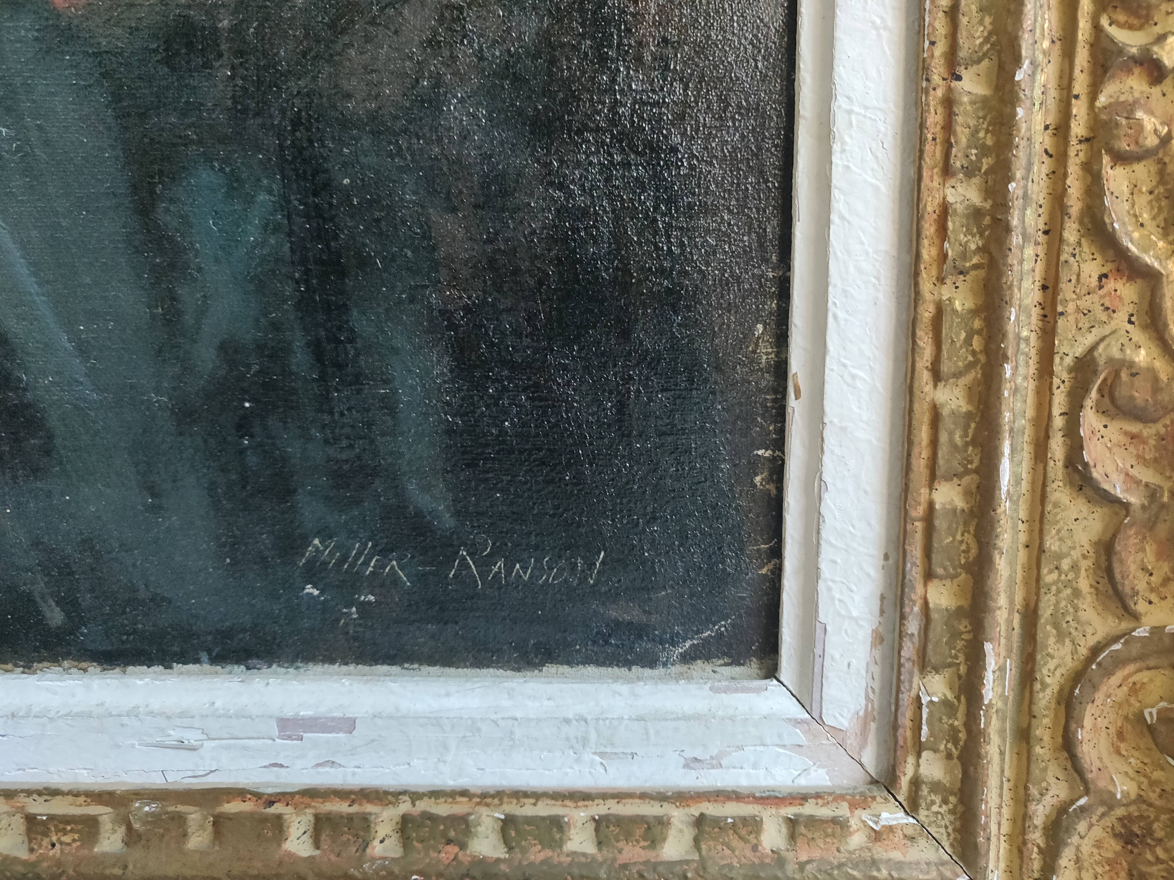 Painting bouquet of flower ellie signed Miller Ranson