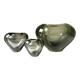 Ensemble de 3 vases en cristal Holmegaard en forme de cœur par Per Lutken