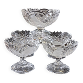 6 coupes à glaces en verres en très bon état
