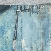 Oil, acrylic? composition on canvas, signed Christian Amel 73