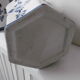 Pair of hexagonal pots old white deft décor