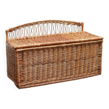 Vintage rattan bench trunk