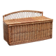 Vintage rattan bench trunk