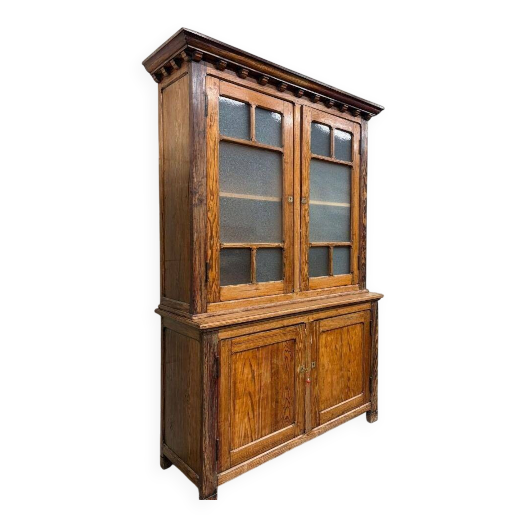 Vintage wooden display cabinet / wardrobe