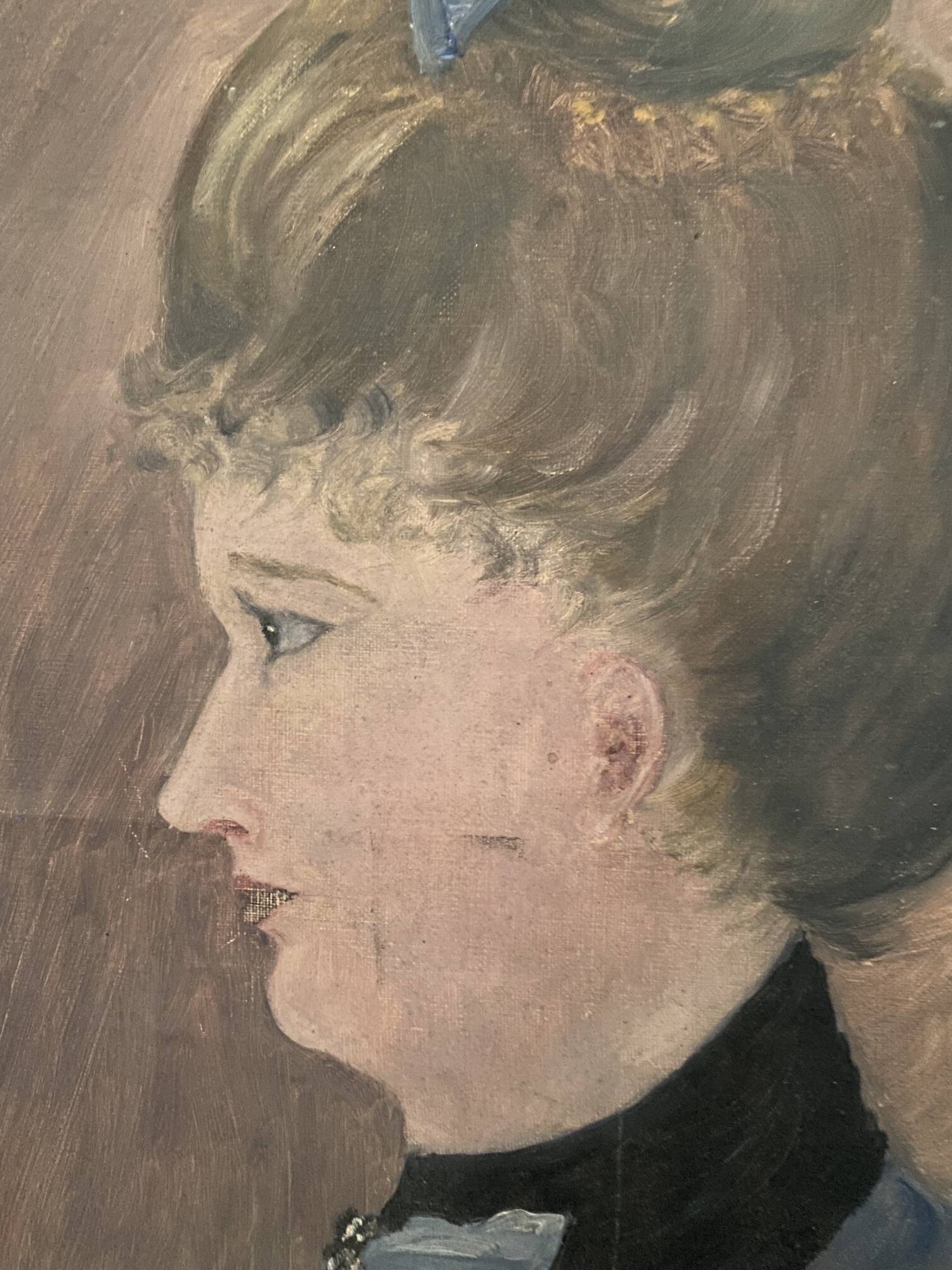 Portrait de femme sur toile