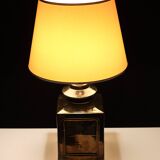 Superb square Ceramic Table lamp 1970s France