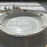 Plat creux vintage en faïence fleurie Moulin des Loups modèle "Cordoue"
