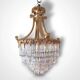 Golden bronze chandelier with crystal pendants, 19th century.