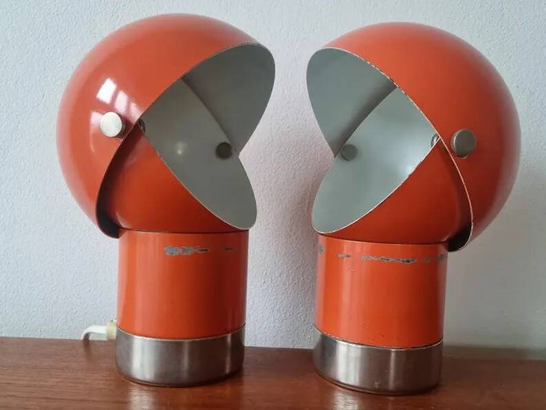 Pair of Mid-Century Table Lamps Designed by Pavel Grus, Kamenicky Senov, 1960s