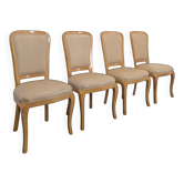 Série de 4 chaises en hêtre