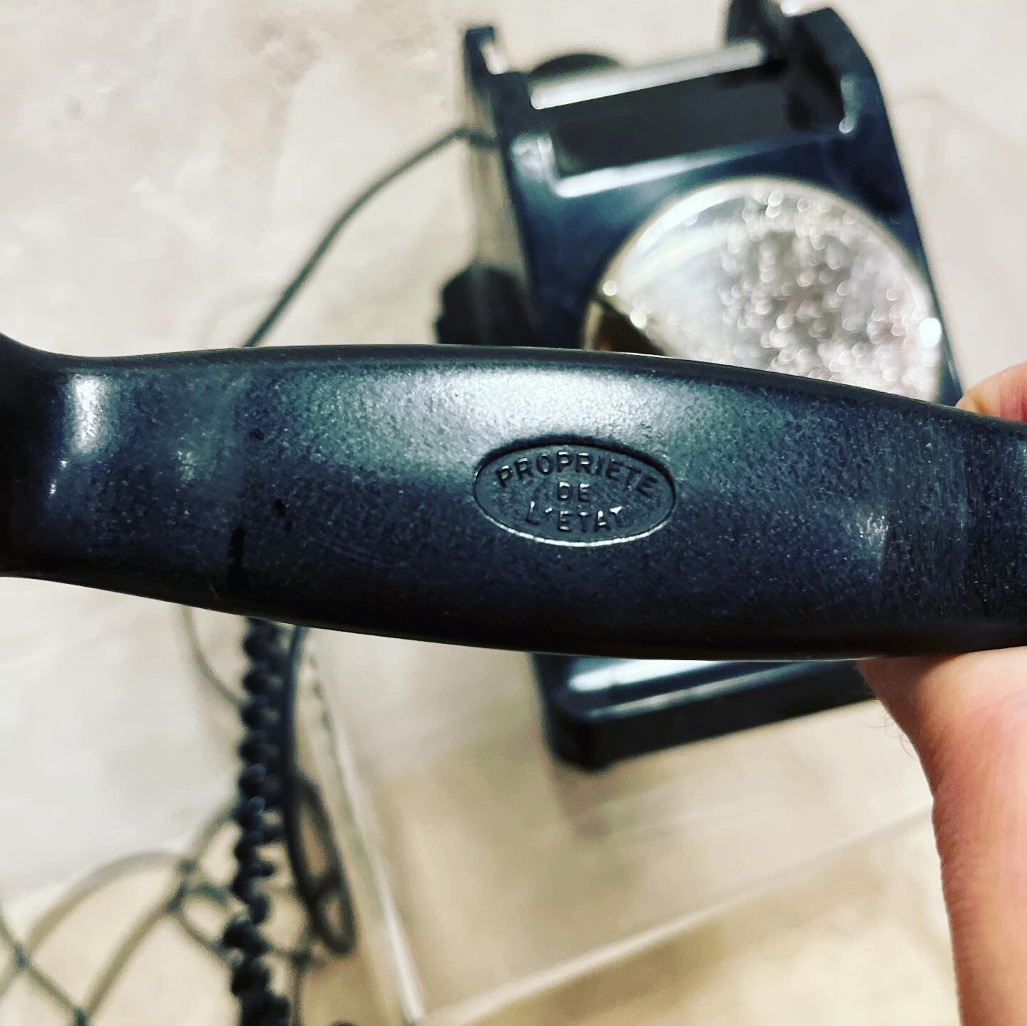 Black vintage phone PTT 1940