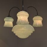 Art deco chrome chandelier 1930's
