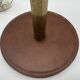 1950s desk lamp - brass/leather