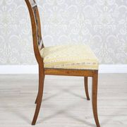 Set of 2 Ash Chairs in White Upholstery, 1950s
