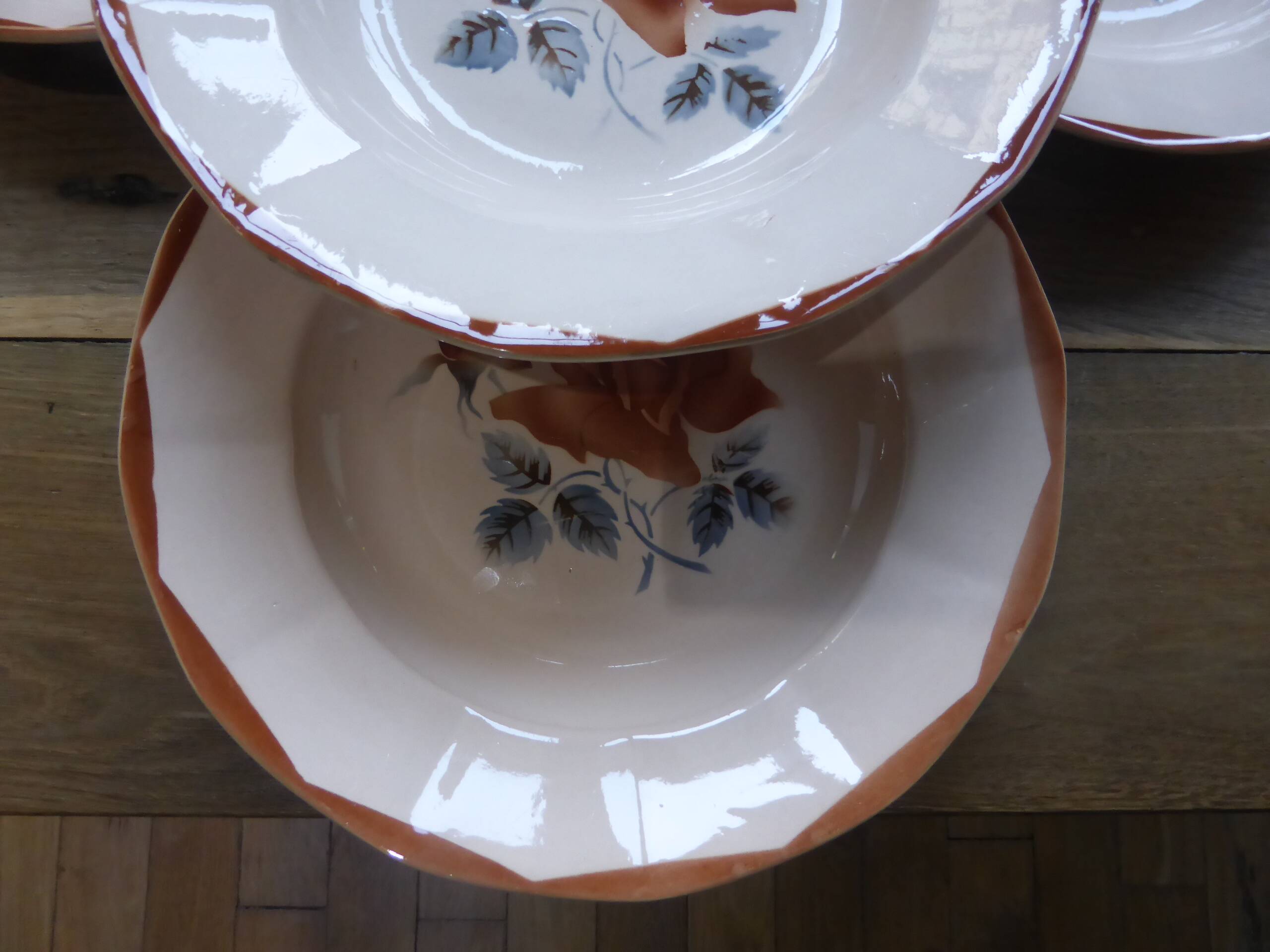 4 vintage deep plates from Digoin Sarreguemines 200894
