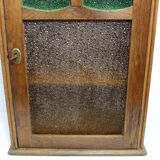 Art Deco display case in solid wood and glass, 1930s