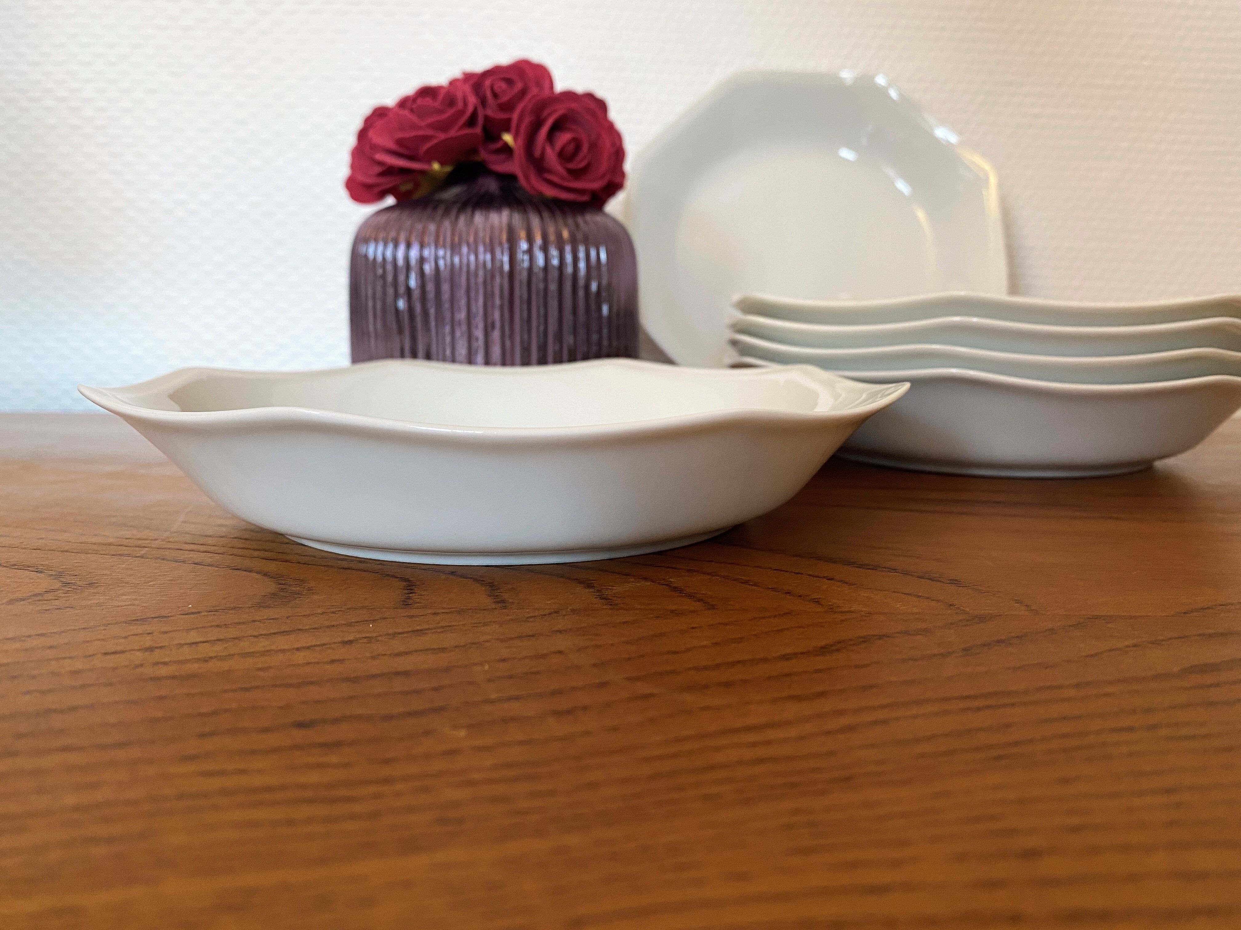 6 hollow plates in Limoges porcelain