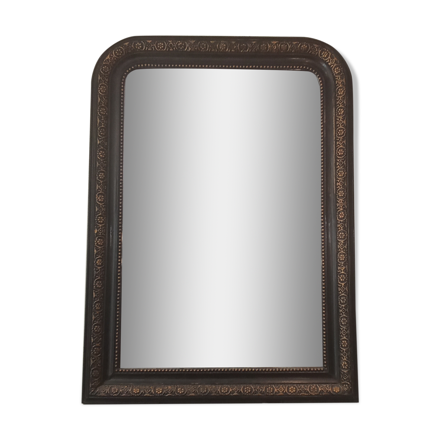 Black and gold mirror 86X62cm