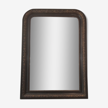 Miroir noir et doré 86X62cm