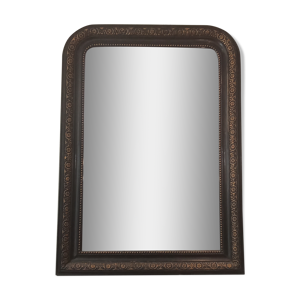 Miroir noir et doré 86X62cm