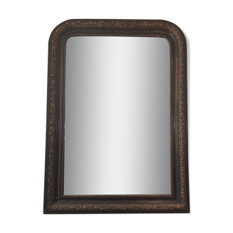 Miroir noir et doré 86X62cm