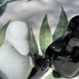Poivre et sel animaux en porcelaine