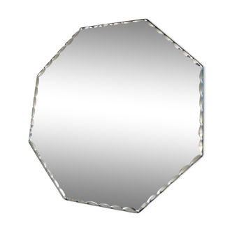 Octagonal beveled mirror 24 x 24 cm