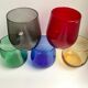 Set of 5 colored water glasses design 60s-70s
