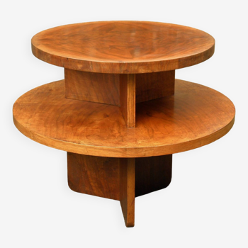 Art Deco walnut tea table