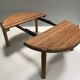 Brutalist pine extendable round dining table by Rainer Daumiller for Hirtshals Savvaerk 1970s