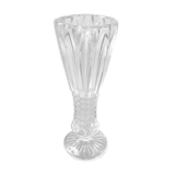 Vase sur pied verre moulé vintage