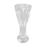 Vase sur pied verre moulé vintage