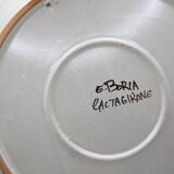 XXL artisanal ceramic dish by Ernesto Boria in Caltagirone, Sicily