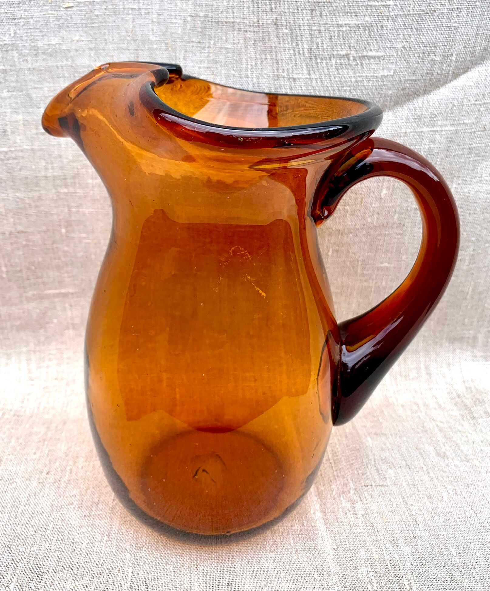 Vintage amber pitcher