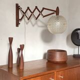 Scandinavian vintage chisel stem light in teak