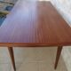 Table extensible pieds compas année 50 rallonges non fournis en bois de teck–Très bon état