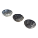 Suite of 3 crystal thistle cups - René Lalique.