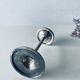 Twisted silver candle holder
