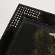 Table basse style chinois en bois noir et incrustrations de nacre